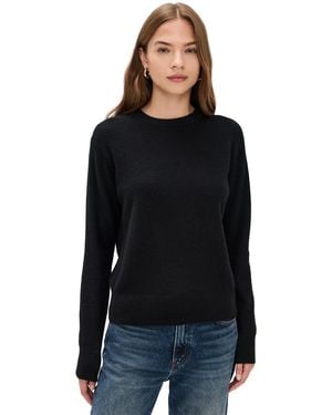 White + Warren Cashmere Crew - Black