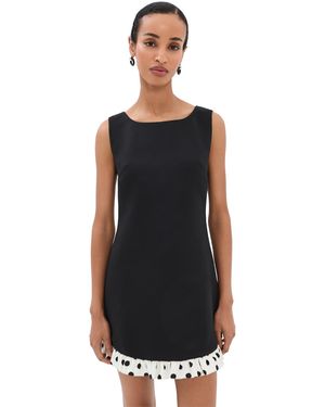 Tanner Fletcher Pippin Polkadot Ruffle Mini Dress - Black