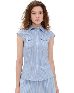 ALIGNE Leyton Stripe Top - Blue
