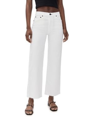 ASKK NY Crop Wide Leg Twill Pants - White