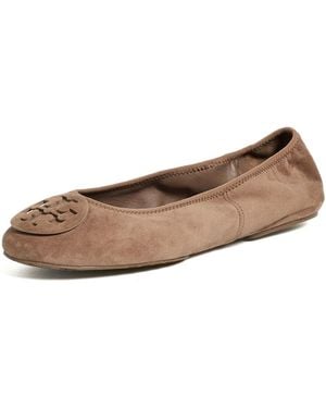 Tory Burch Reva Travel Ballet Flats - White