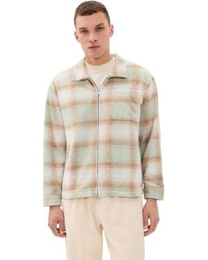 Museum of Peace & Quiet Wordmark Zip Shirt - Natural