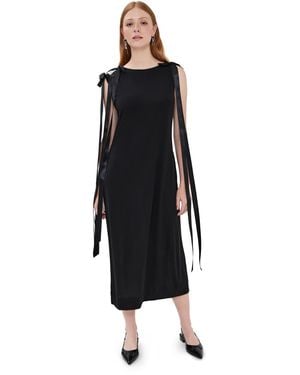 Simone Rocha Bow Ribbon Tail Dress - Black