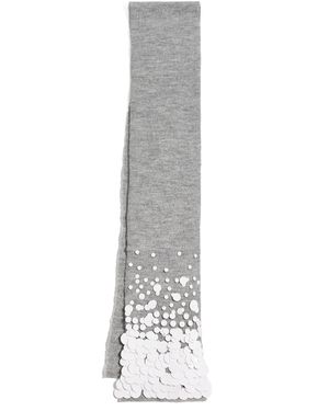 Chan Luu Sequined Wool Scarf - White