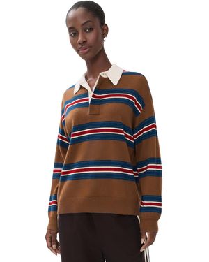 STAUD Michael Cashmere Polo Sweater - Multicolour