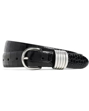 Anderson's Faux Croc Leather Belt - Black