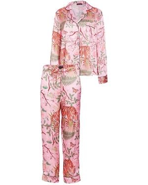 Karen Mabon Tiger Blossom Pyjama Set - Orange