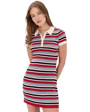 Rowing Blazers Knit Polo Mini Dress - Red
