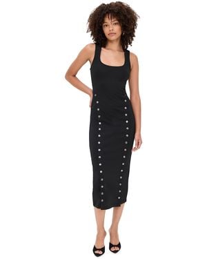 Fleur du Mal Scooped Neck Undo Me Dress - Black