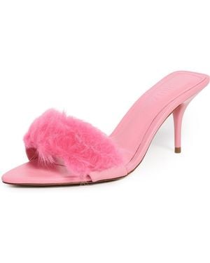 SCHUTZ SHOES Elodie Fur Mules - Pink