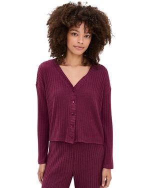 Z Supply Mara Rib Cardigan - Red