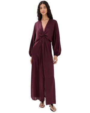 Figue Brenna Silk Dress - Red