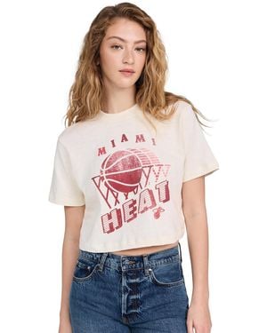 Junk Food Heat Short Sleeve Mock Neck Crop Tee - Red
