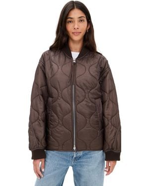 Agolde Isla Quilted Jacket - Brown