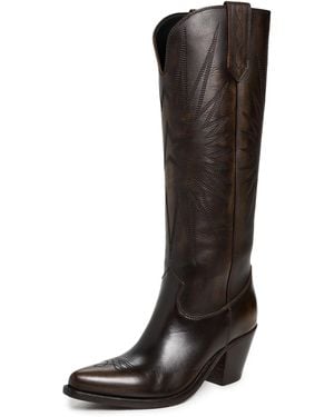 Golden Goose Wish Star Distressed Bull Leather Boots - Black