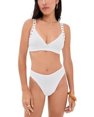 Hunza G Tessa Eyelet Bikini Set - White
