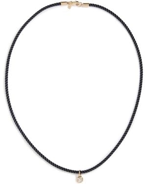 EF Collection 14K Diamond Pillow Cord Necklace 2.5Mm - Multicolor