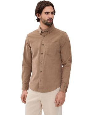 Fair Harbor Wilder Stretch Corduroy Shirt - Brown