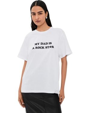Stella McCartney My Dad Is A Rockstar Boyfriend T-Shirt - White
