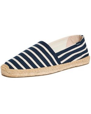 Soludos Striped Slip On Espadrilles - Blue