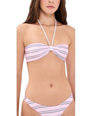 Frankie's Bikinis Rumi Satin Bikini Top - Black