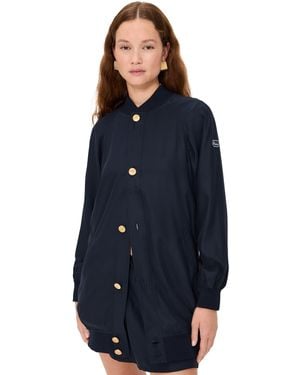 FRAME The Tennis Bomber Jacket - Blue