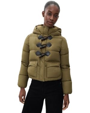 Ganni Future Nylon Quilt Mini Puffer Jacket - Green