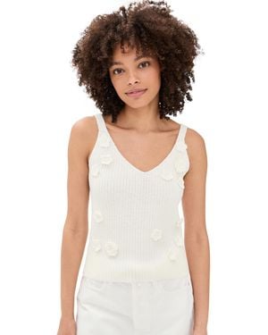 Line & Dot Lara Rosette Detailed Sleeveless Top - Black