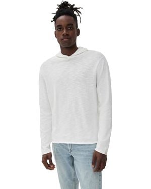 Rag & Bone Linen Blend Classic Hoodie - White