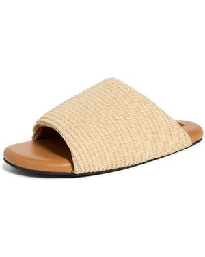 Simon Miller Raffia Bubble Slides - Black