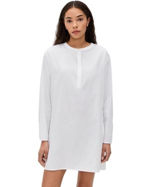 Leset Yoko Long Sleeve Mini Dress - White