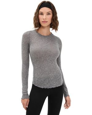 Free People Be My Baby Long Sleeve Tee - Black