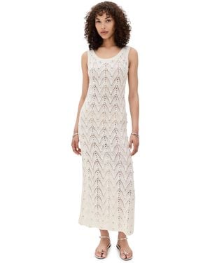 Generation Love Vincent Crystal Pointelle Knit Dress - White