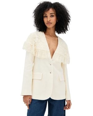 Sea Arielle Lace Cape Jacket - White