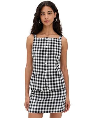 Wayf Gracie Gingham Vest - Black
