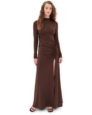 Seven Wonders Lila Ruched Maxi Dress - Brown
