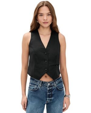 Le Bos Simone Satin Vest - Black