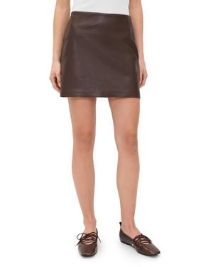 Le Bos Bianca Faux Leather Miniskirt - Black