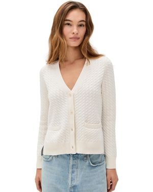Sea Lavinia Striped Long Sleeve Cardigan - White