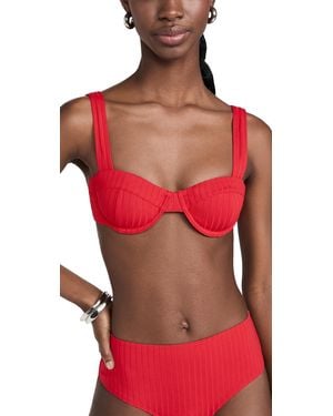 Solid & Striped Lilo Bikini Top - Red