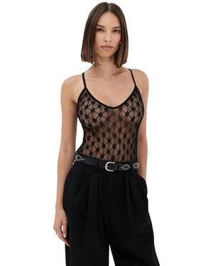 Isabel Marant Mildy Thong Bodysuit - Black