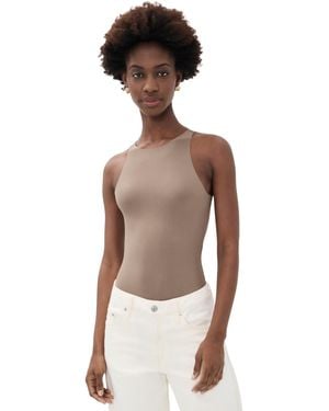 Commando Butter Crew Neck Tank Thong Bodysuit - Black