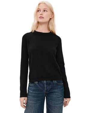 Rails Cotton Cashmere Long Sleeve Tee - Black