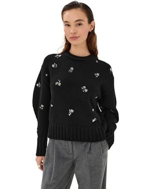 Jonathan Simkhai Coraline Crew Neck Pullover - Black