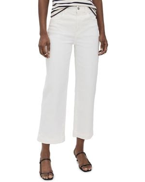 Madewell The Perfect Vintage Wide-Leg Crop Jeans - White