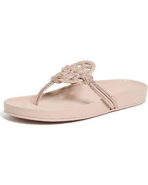 Tory Burch Miller Cloud Knotted Pave Sandals - Black