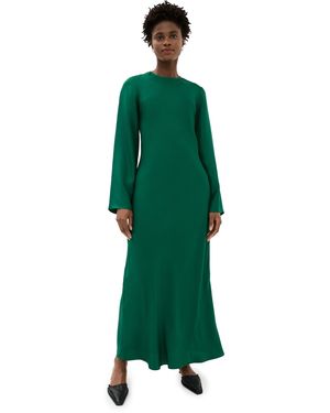 Rohe Minimal Wide Sleeved Silk Dress - Green