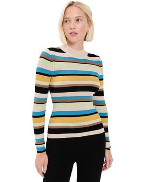 Simon Miller Mika Striped Knit Top - Black