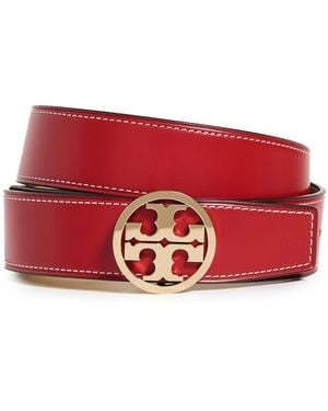 Tory Burch 1.5 Miller Smooth Reversible Belt - Red
