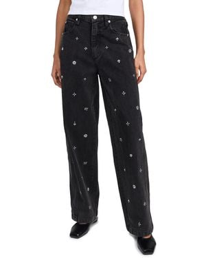 Sea Bala Beaded Denim Jeans - Black